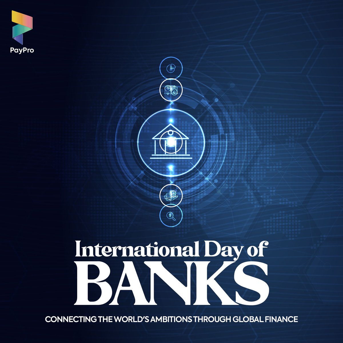 Celebrating International Days of Banks with PayPro! 🌍💳
On this International Day of Banks, PayPro takes pride in revolutionizing the way you manage finances globally! 💼✨ From seamless transactions to secure digital invoicing, PayPro is your trusted financial partner.