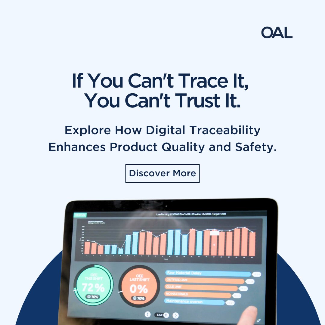 OAL (@oalgroup) on Twitter photo To ensure the highest quality products, you can't afford to ignore digital traceability.
 
OAL's APRIL robotics range can fully automate your production lines, whilst bringing total and transparent traceability to your factory.
Learn more: oalgroup.com/blog/digitalis… To ensure the highest quality products, you can't afford to ignore digital traceability.
 
OAL's APRIL robotics range can fully automate your production lines, whilst bringing total and transparent traceability to your factory.
Learn more: oalgroup.com/blog/digitalis…