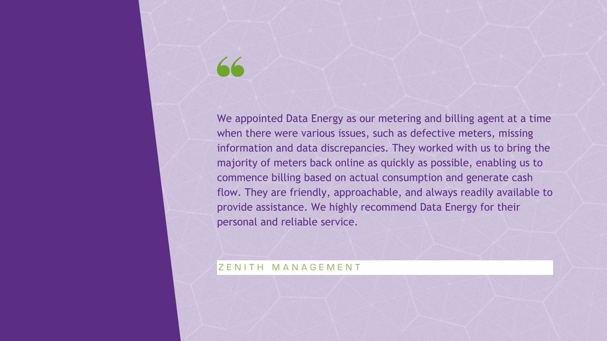 It's #testimonialtuesday! We're delighted to share these kind words from Zenith Management today. Does your metering and billing agent provide you with this level of service? Contact us today to see how we can help!

#heatnetworks #utilitiesindustry