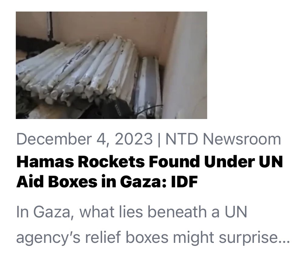 .@SpeakerJohnson; DEFUND THE CORRUPT, ANTI-ISRAEL, ANTI-CONSTITUTIONAL U.N. NOW‼️ ✔️ HERE 👉 Hamas Rockets Found Under UN Aid Boxes in Gaza: IDF ntd.com/hamas-rockets-… ✔️ HERE 👉 UN Cybercrime Treaty has morphed into an expansive surveillance treaty expose-news.com/2023/12/05/un-…