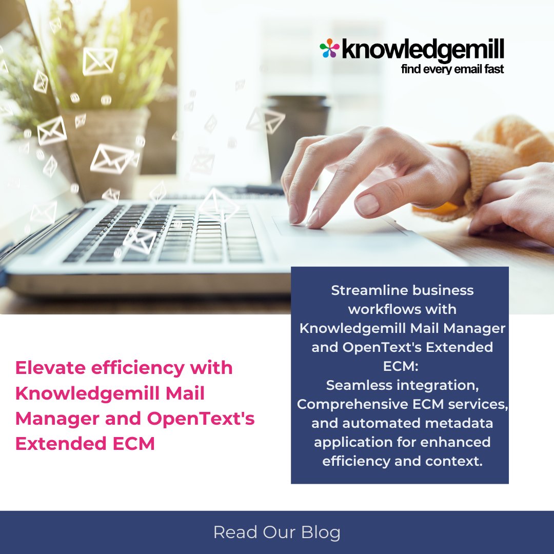 knowledgemill's tweet photo. Elevate efficiency and precision in business operations with Knowledgemill Mail Manager and OpenText's Extended ECM. 
Read our Blog 
#success #motivation #businessowner #money #branding #inspiration #startups #startuplife #startupbusiness #innovation #knowledgemill https://t.co/PZ9HWL0ay8