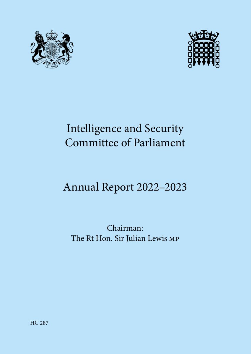 🇬🇧 Birleşik Krallık İstihbarat ve Güvenlik Parlamento Komitesi’nin, 2022–2023 yıllık raporu yayınlandı. 🔗 isc.independent.gov.uk/wp-content/upl…