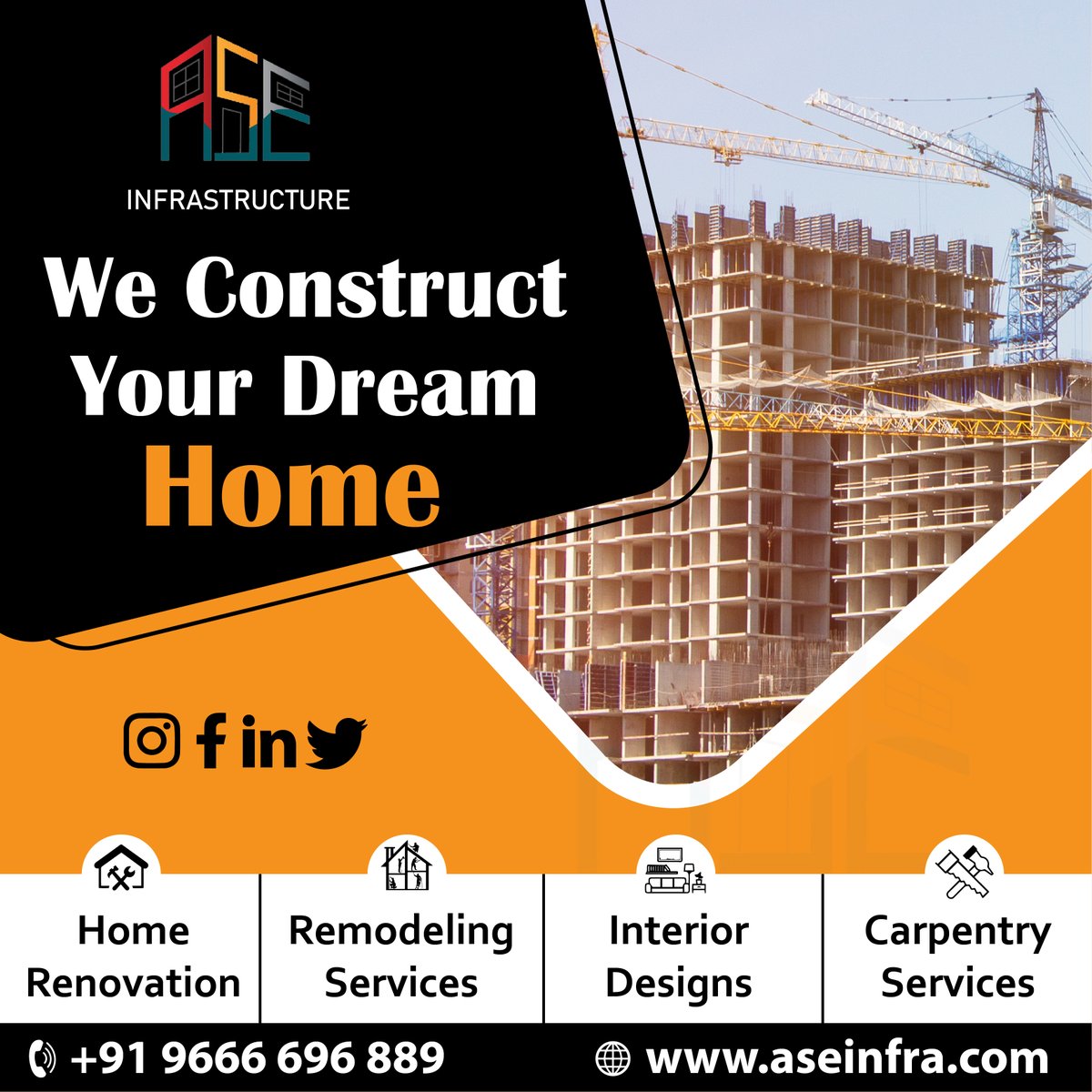 aseInfrastruct2's tweet photo. #ASEINFRASTRUCTURES construct your #dreamhome with your best team of #architects who can make your #home more attractive. Learn how you will make your home the best possible place call us for more details
Call Us:+919666696889
Visit Us: https://t.co/m6fCc4B5Gb
#interiordesign https://t.co/Rsz0TXtMNe