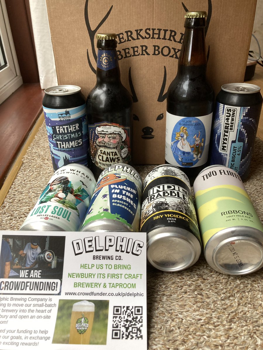 Some interesting beers from December Berkshire Beer Box incl INNformal Alice in Wonderland, Renegade Santa Claws, Delphic (crowdfunding) Pluckin’ in the bushes (apricot & blackberry) & Mysterious Cryptic Biscuit stout. Cheers!