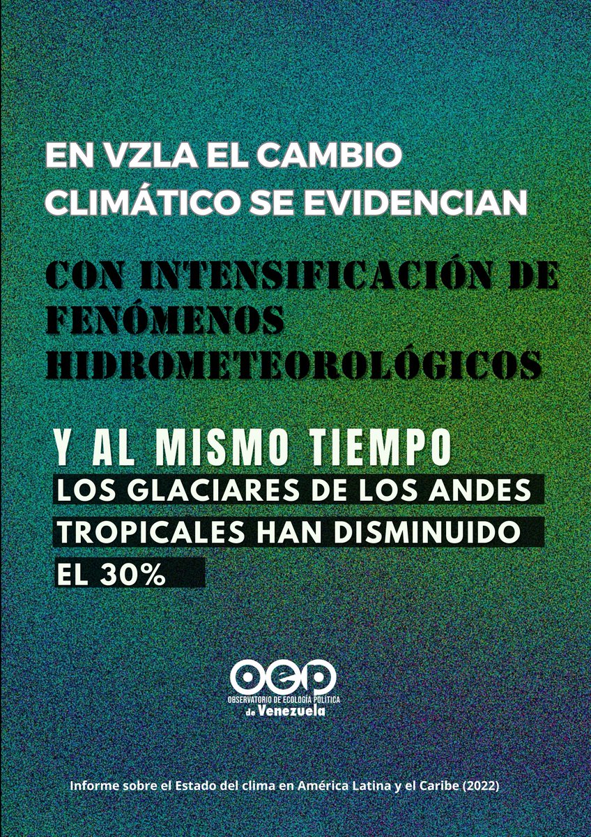 #COP28 En Vzla no solo nos afecta las lluvias torrenciales en poco tiempo, sino que el calor extremos ha comenzado a derretir nuestros glaciales 🌡☀

Esto afectará drásticamente las condiciones meteorológicas 

Vzla necesita medidas para el #CambioClimatico