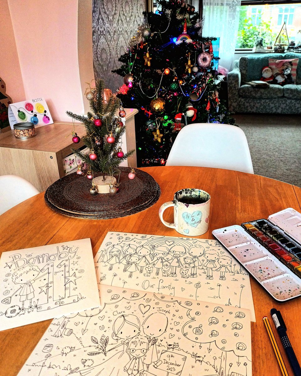 Painting with a Christmassy view 🥰🎄🎅❤️