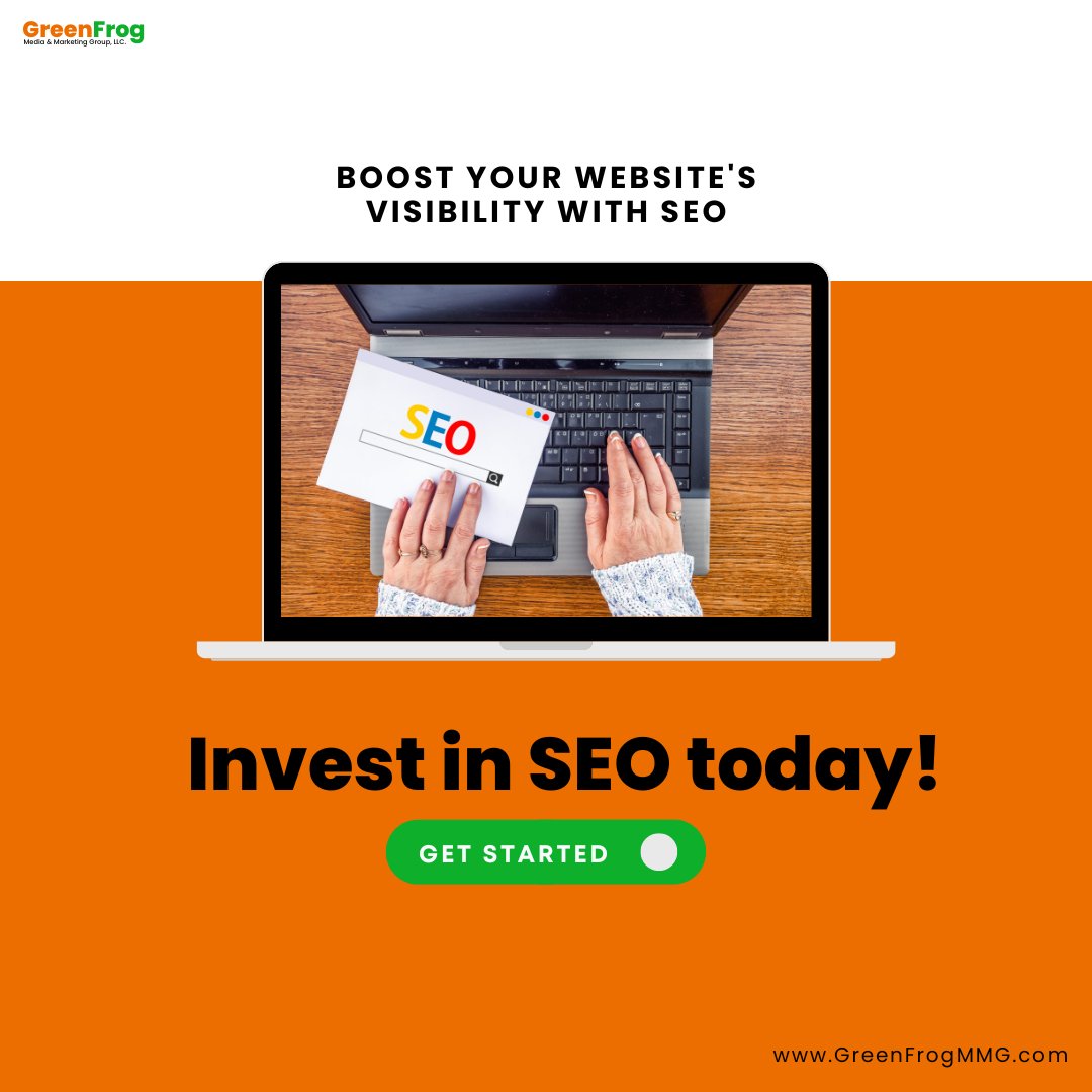 GreenFrogMMG's tweet photo. Enhance your online visibility with Search Engine Optimization (SEO).

Invest in SEO today to improve your search engine ranking and increase discoverability. 

Learn more about how we can assist you here: 
https://t.co/oCYkjletBO https://t.co/QWFcjmxdqZ