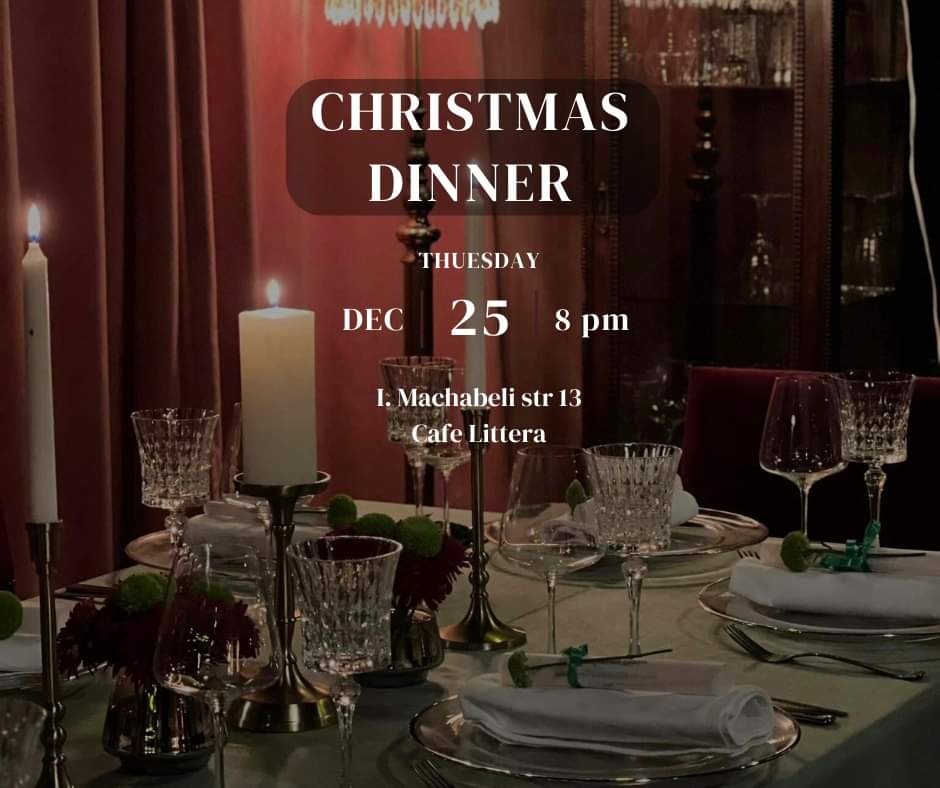 ChefTekuna's tweet photo. We are happy to host you for Christmas dinner!😊
On December 25, at 8 pm, a special menu from Chef Tekuna Gachechiladze.
��� 1 person - 170 GEL + 18% VAT
🛎 Reservation: cafelittera@gmail.com 577 14 63 92 / 585892989

More: https://t.co/1YgJO0HyEe https://t.co/TxYbeM5k75