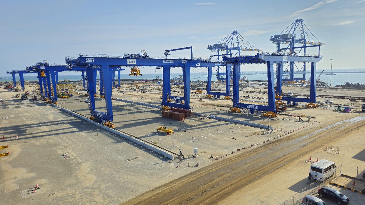 6 CRMG cranes, brought by #ZhenHua24, have gracefully descended onto our shores. 

Unloaded with precision and care, each crane symbolizes not just the weight it carries but the promise of enhanced efficiency, increased capacity, and a brighter future for our port.

#vizhinjam