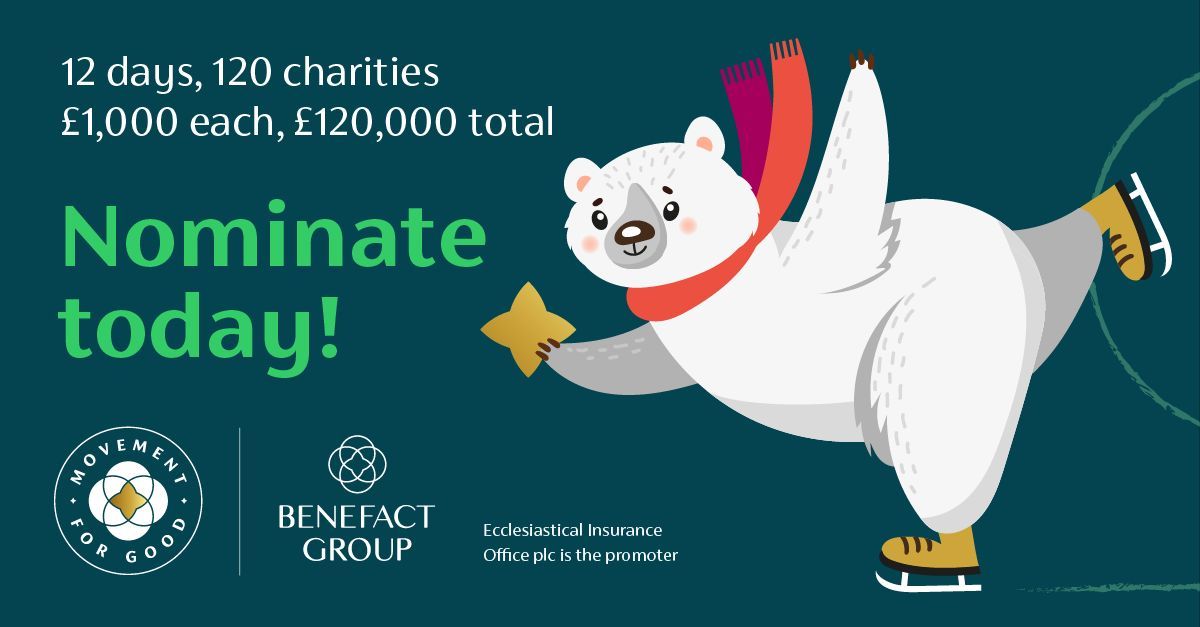 Please nominate us! We could receive a £1,000 donation with your help through the Movement for Good 12 Days of Christmas Draw. 

Please nominate us, go to this link -  buff.ly/2WOSv2z