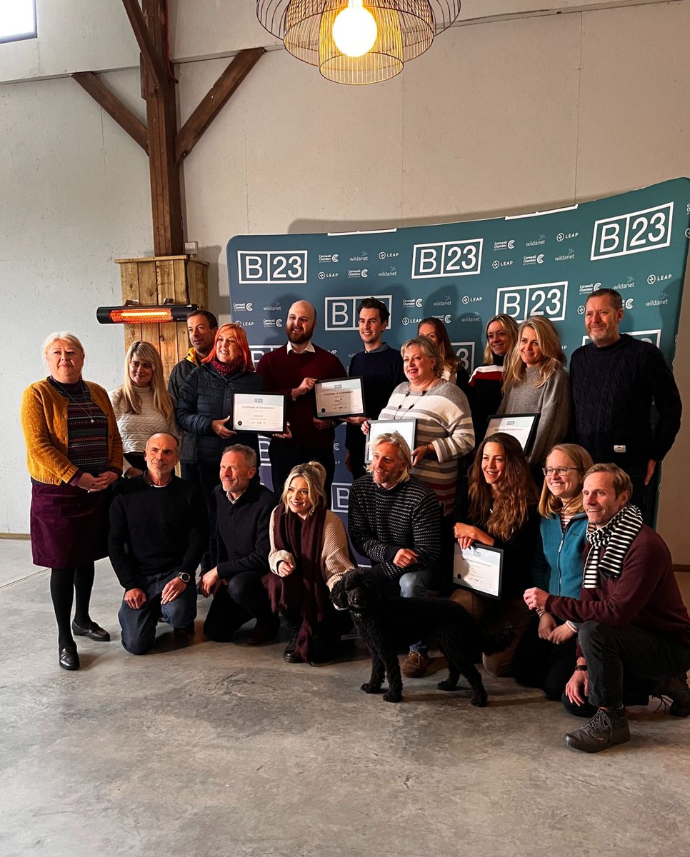 madebyleap's tweet photo. It's a wrap 🎬! So proud of all our #B23 businesses working towards @BCorpUK certification. Despite the snow, more than a few brave souls made the trip to Cabilla for the final session/celebrations. Thank you to our partners @wildanet @cornwallchamber and to all involved 👏 https://t.co/Dl5W5bV39z