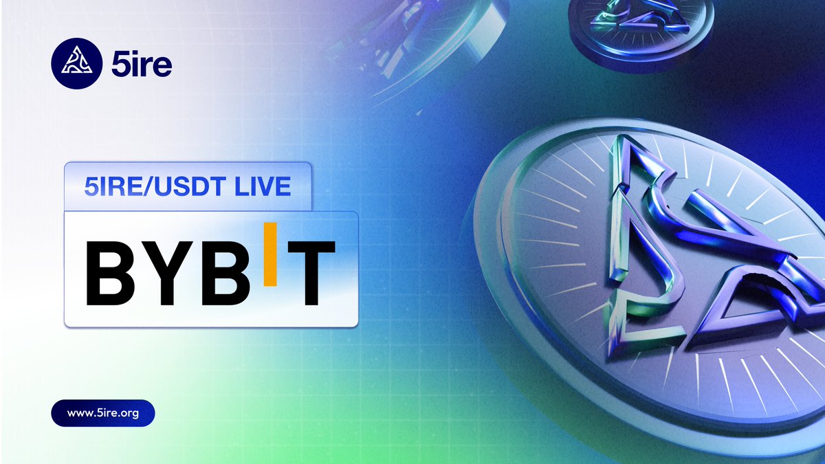 5IRE/USDT is now live and trading on <a href="/Bybit_Official/">Bybit</a>.

Trading Here ➡️bybit.com/en/trade/spot/…

We thank everyone for their unwavering support! ❤️

#High5Bybit #5ireTokenLaunch #5IREUSDT