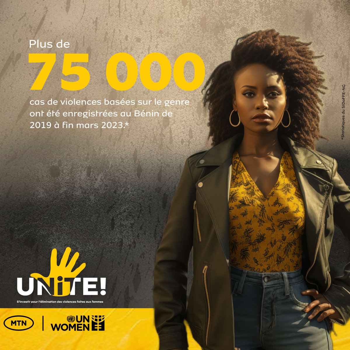 MTNBenin's tweet photo. Le savais-tu ? 
Au Bénin et dans le monde, de plus en plus de femmes et de filles sont victimes de violences. Nous avons tous.tes un rôle à jouer dans la lutte contre les #ViolencesBaseessurleGenre. 
#Unite #DoingForTomorrowToday #STOPVBG #wasexo #OnfaitQuoiAujourdhui https://t.co/MmQBUSLsHG