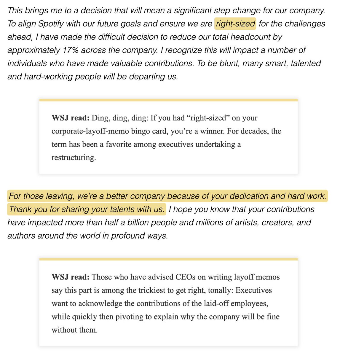 Love that layoff letters have become so formulaic that they can be diagramed wsj.com/business/spoti…