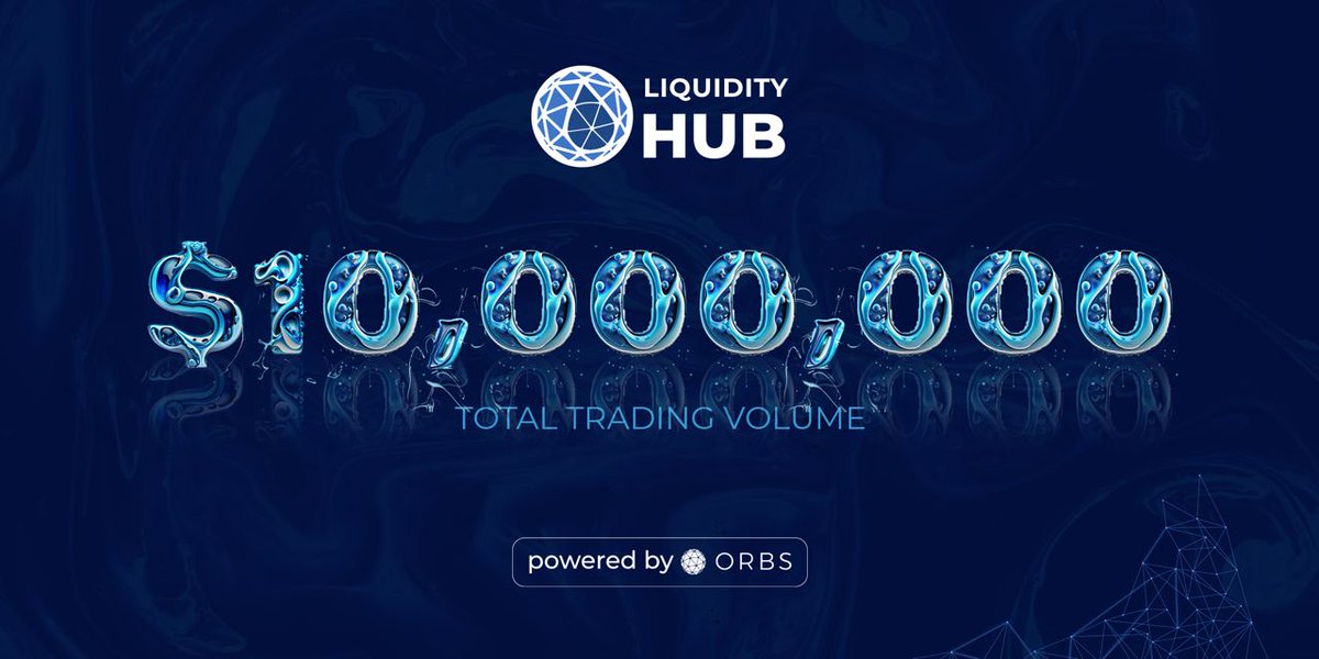 🎉 Big Milestone! Liquidity Hub by Orbs has reached $10,000,000 in total trading volume! 

🔗Check out this blog to understand how Liquidity Hub is bringing aggregated liquidity to Dexes:
orbs.com/Liquidity-Hub-…
