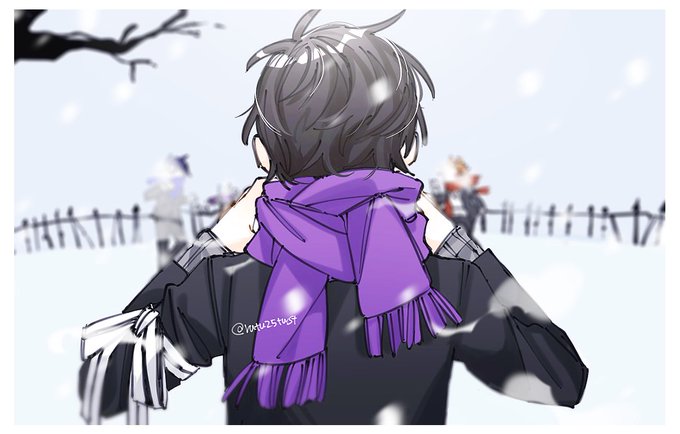 「purple scarf short hair」 illustration images(Latest)