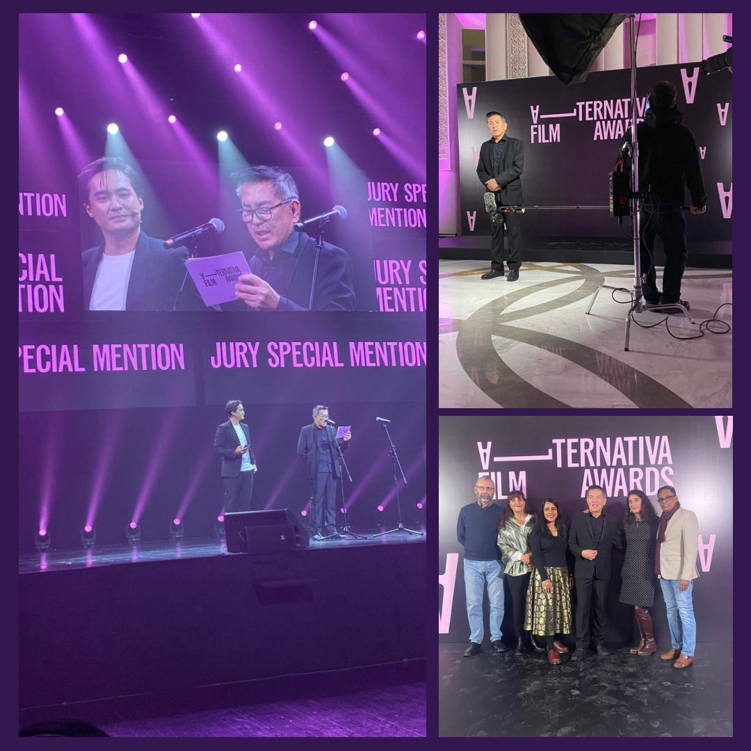 CSproduction04's tweet photo. "Jury President Brillante Mendoza presents the prestigious award to the outstanding film at the Spotlight Film Festival, adding his esteemed touch to the celebration of cinematic excellence."

See more https://t.co/TxgyquHNdF https://t.co/plYsu6SLF9