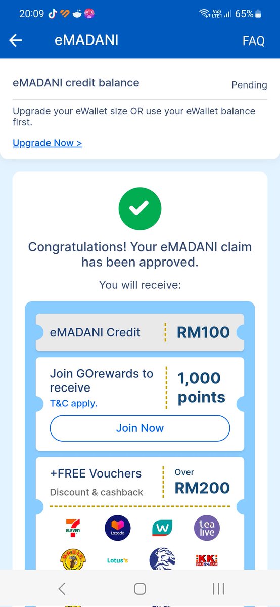 misswowwa's tweet image. Sementara masih layak, kita apply je. Alhamdulillah approved. Jangan lupa buat e-filing every year. #eMadani #rm100