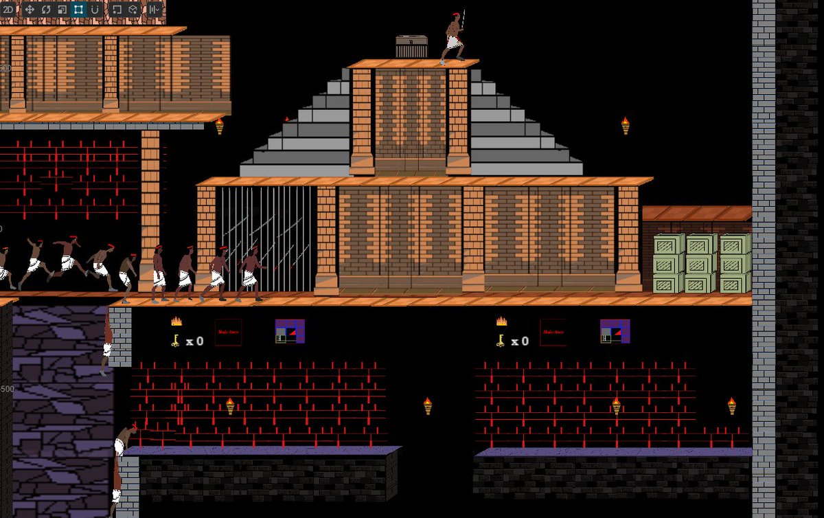 RiseOfGilgamesh's tweet photo. Use your mind, as much as your muscles - Added Crates - Environmental Interaction will be a focus in the Rise of Gilgamesh #indiegame #retrogames #princeofpersia #90sgames #pcgaming #steamgames #gamedev #gamedeveloper #gamedesign #typecript #cocosengine #leveldesign #gamedesign https://t.co/os7owrcbJ2