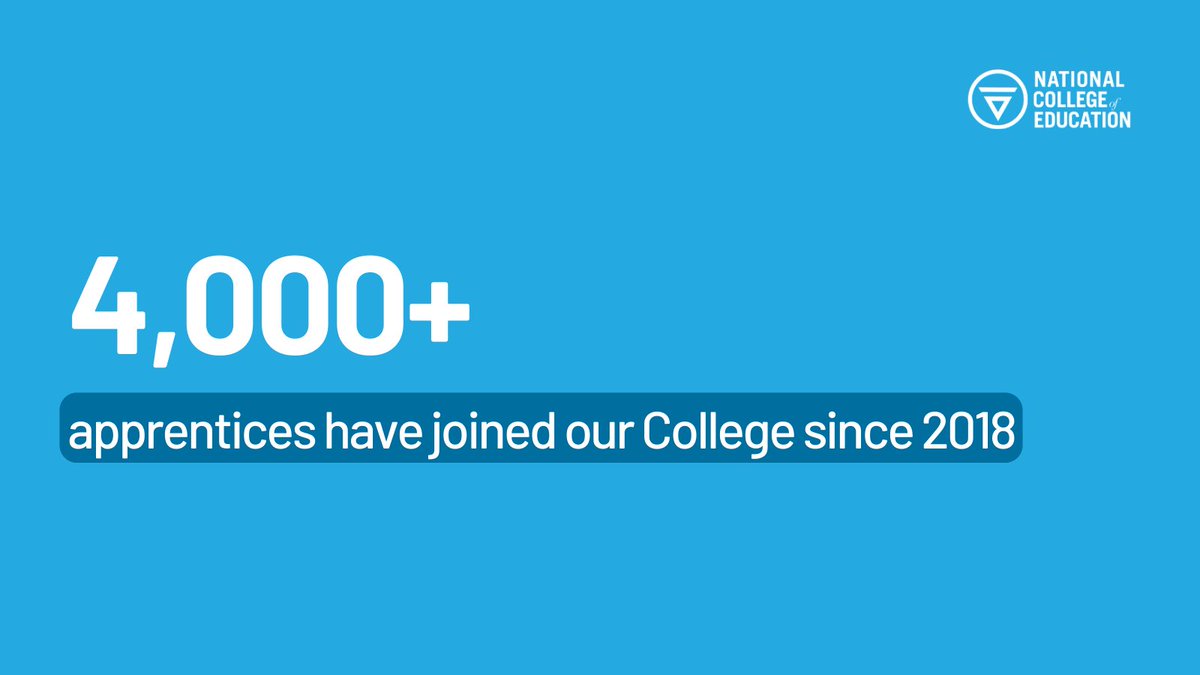 Since 2018, we've welcomed over 4,000 apprentices in schools into the College. 

That's 4,000+ education professionals choosing to develop their understanding of what it means to be a leader in a school today. 

#OurNCEJourney