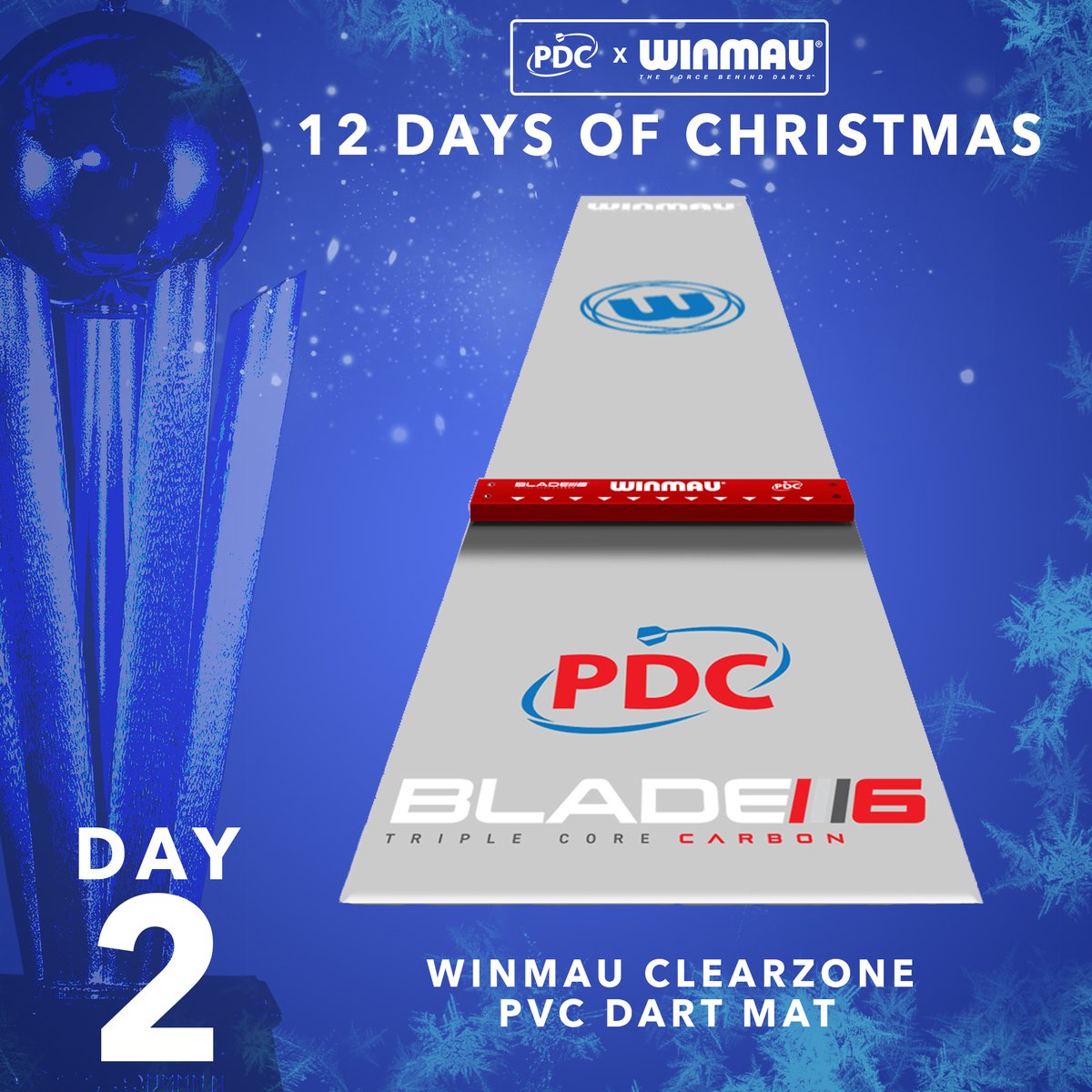 DAY 2️⃣

Today's 12 Days of Christmas giveaway is a <a href="/Winmau/">Winmau</a> Clearzone PVC Dart Mat 🎄🎁

Simply retweet this post to enter for your chance to win!

Explore the full Winmau range 👉 bit.ly/Winmau2024