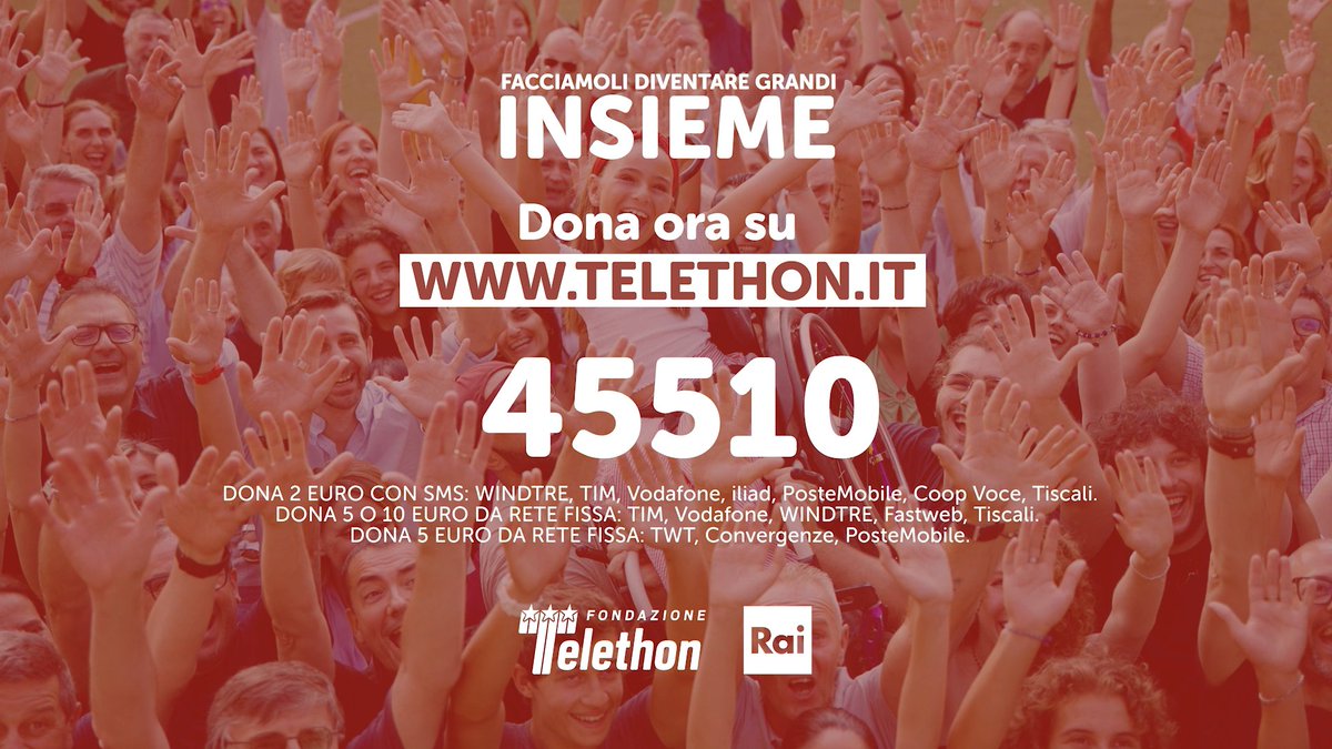 "Il connubio tra #Rai e @TelethonItalia è un vero esempio di Servizio Pubblico.
Grazie alla #Rai, Telethon è riuscita a portare la ricerca nelle case degli italiani".
Luca di Montezemolo, Presidente Fondazione Telethon
📌Dal 9 dicembre la 34ª maratona di Telethon sulle reti #Rai