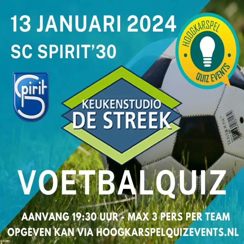 Gewoon STIJF UITVERKOCHT! NU AL!
50 Teams, 150 personen strijden om de  vele en mooie prijzen! 't Houg is stampvol! <a href="/SCSPIRIT30/">SC Spirit '30</a>