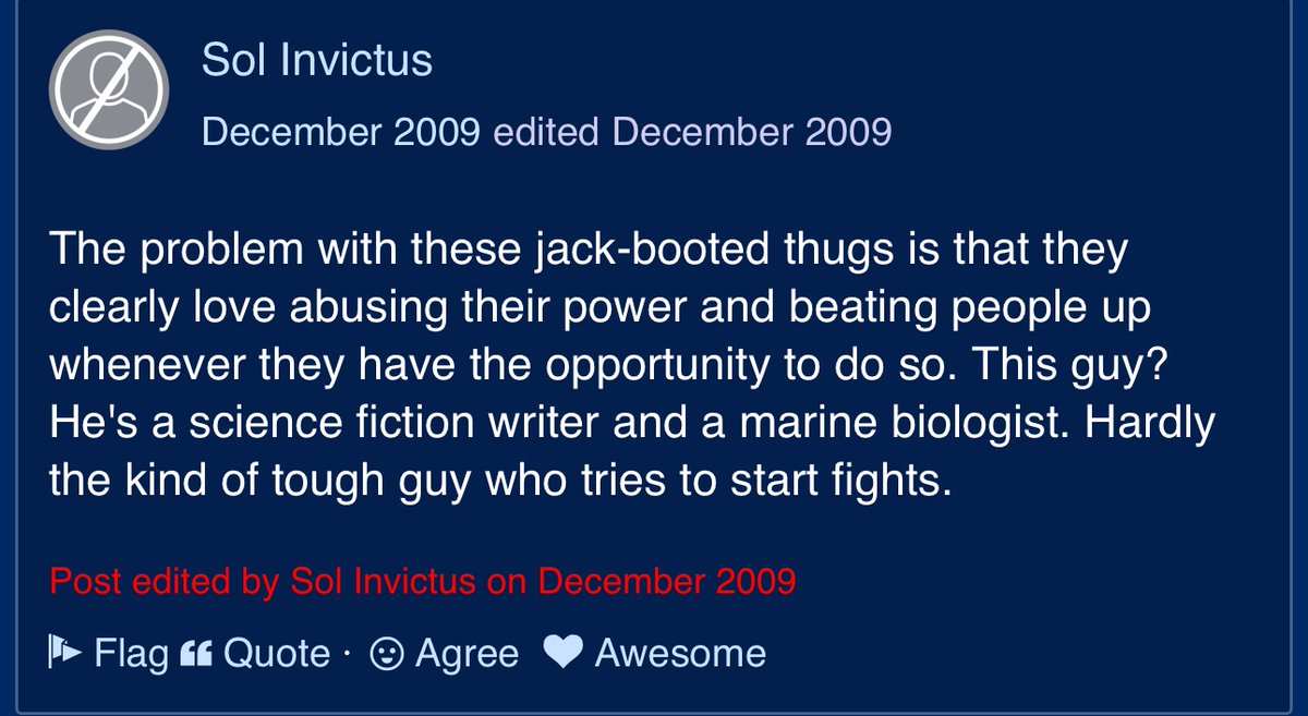 Exhibit A: Ian Miles Cheong in 2009 calling US Border Security “jack-booted thugs”. Tell me, Sol, does being Muskrat’s sycophantic little goblin give you satisfaction in life? Or is this just another barely disguised grift like everything else you did?