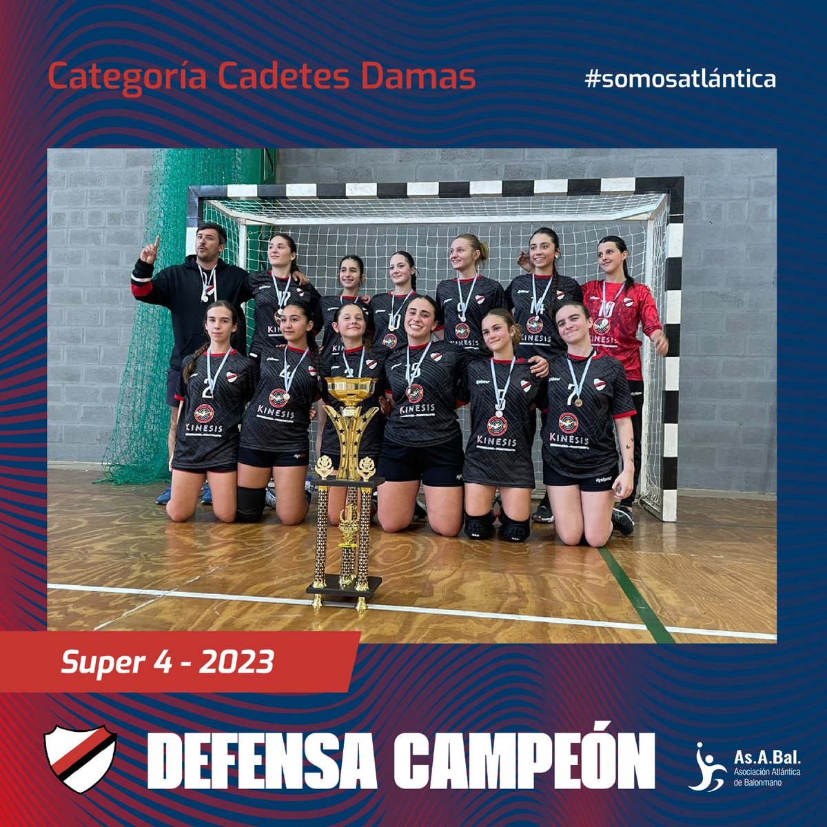 ❤️🖤🤍🏆 Plantel: Luz Romeo, Anahí Urdih, Clara Manolio, Juana Pulido, Micaela Wagner, Manuela Torrecillas, Josefina Pedone, Camila Cisbani, Melina García, Felicitas Stacul, Melina Justel, Alma Petres, Abril Villanueva Valdez y Kay Molinuevo. DT: Alexis Honorato.