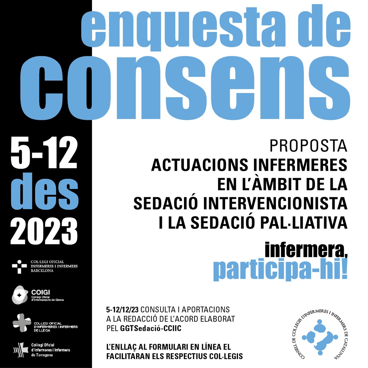Col·legi d'Infermeres i Infermers de BCN (COIB) (@coibarcelona) on Twitter photo Després de la jornada de consens de #sedació del CCIIC (<a href="/infermerescat/">Consell d’Infermeres</a>), les #infermeres ja poden omplir el formulari en línia per participar en la redacció de l'acord entre el Grup Guia de Treball de Sedació i el CCIIC.
📆 del 5 al 12 de desembre
+Info👇
bit.ly/3uLuz4N Després de la jornada de consens de #sedació del CCIIC (<a href="/infermerescat/">Consell d’Infermeres</a>), les #infermeres ja poden omplir el formulari en línia per participar en la redacció de l'acord entre el Grup Guia de Treball de Sedació i el CCIIC.
📆 del 5 al 12 de desembre
+Info👇
bit.ly/3uLuz4N