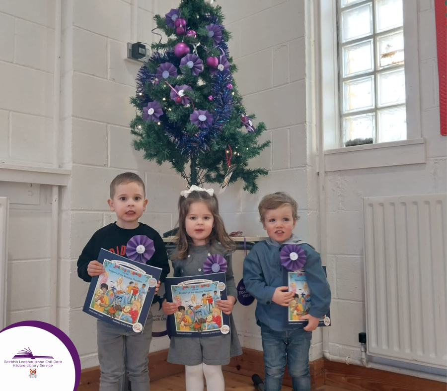 kildarelibrary's tweet photo. This book is a celebration of inclusion and diversity, perfectly aligning with the spirit of Kildare Disability Week.
We also hosted a "Wear Purple Storytime." and decorated the library Christmas tree in purple, a gift from @access_maynooth 😀🎄 https://t.co/fshyqoRB2j