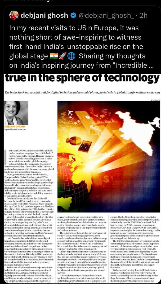 This article by @debjani_ghosh_  succinctly captures how India is being viewed across the world  today. 

Together with our efforts and innovation, we will turn #InevitableIndia into a reality!

twitter.com/debjani_ghosh_…
nm-4.com/qtGl6u

via MyNt