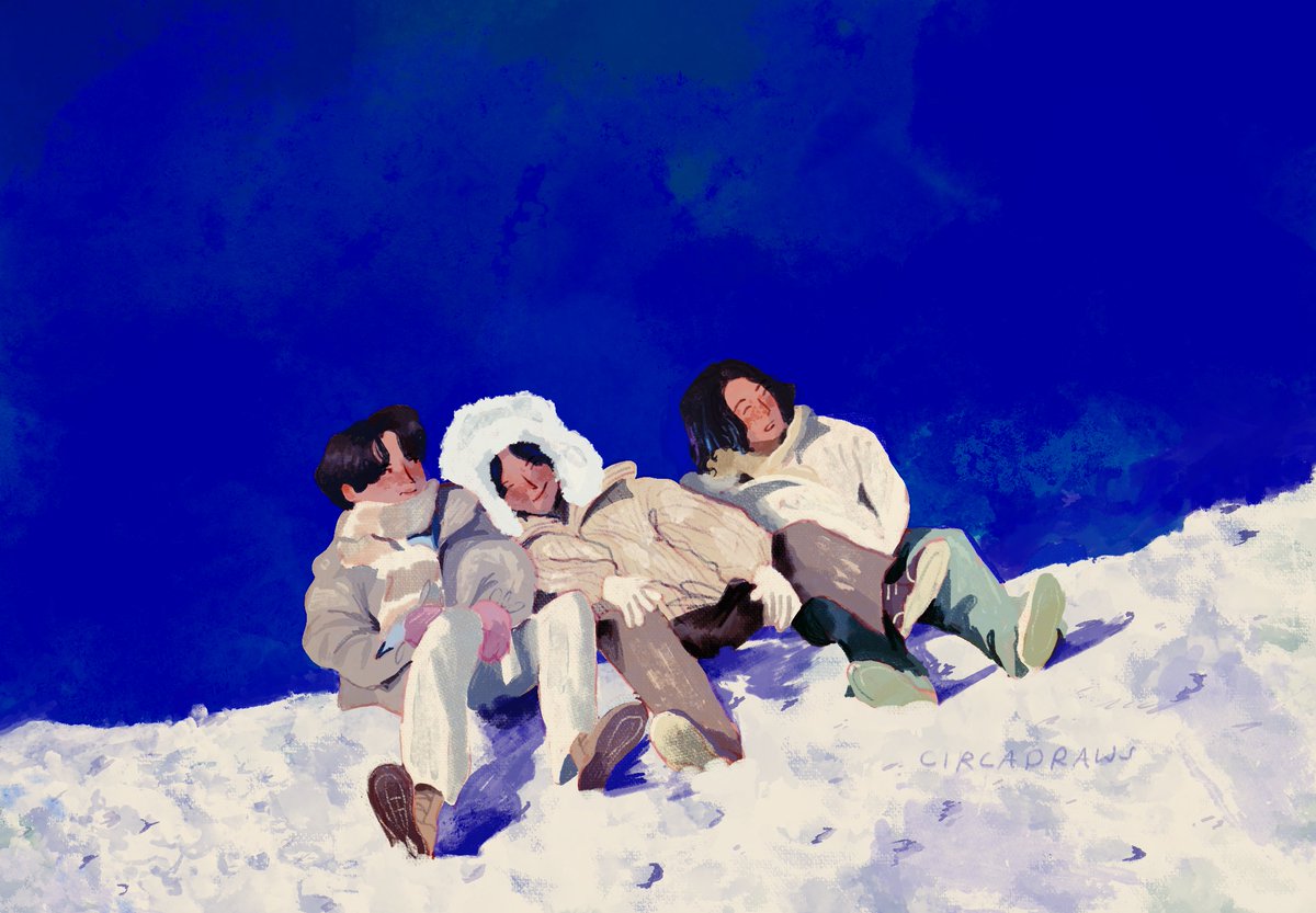 circadraws's tweet photo. to ease the pain a bit i painted the best boys yesterday after jimins post🥺💜 (with procreate for the first time i am obsessed!!) https://t.co/eZX3wT1EZ8