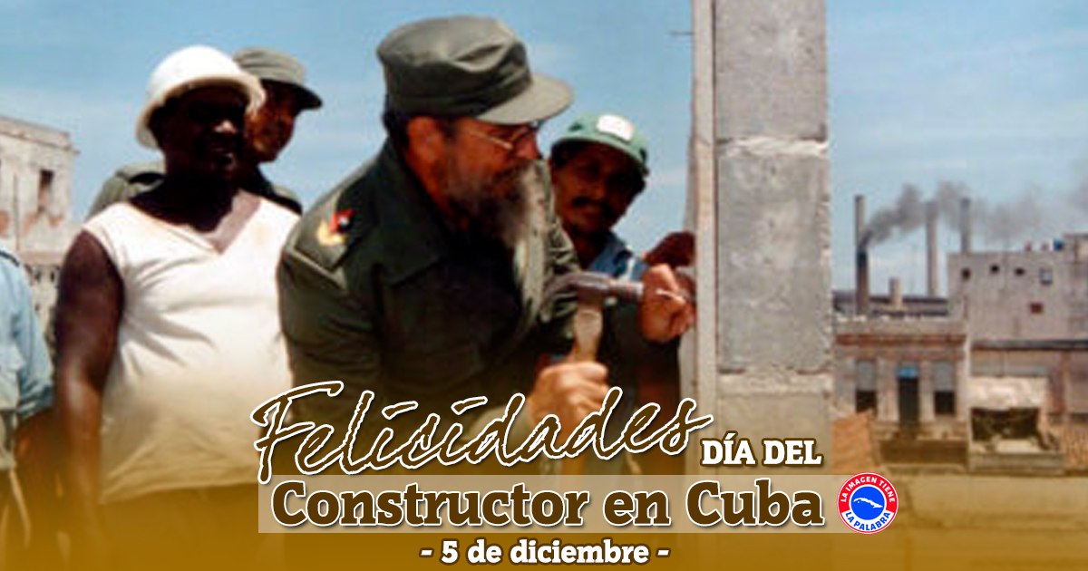 Agramontinof's tweet photo. Revolución es construir.

Muchas felicidades a los constructores cubanos.
#Cuba https://t.co/Y0Pf7IKFYn