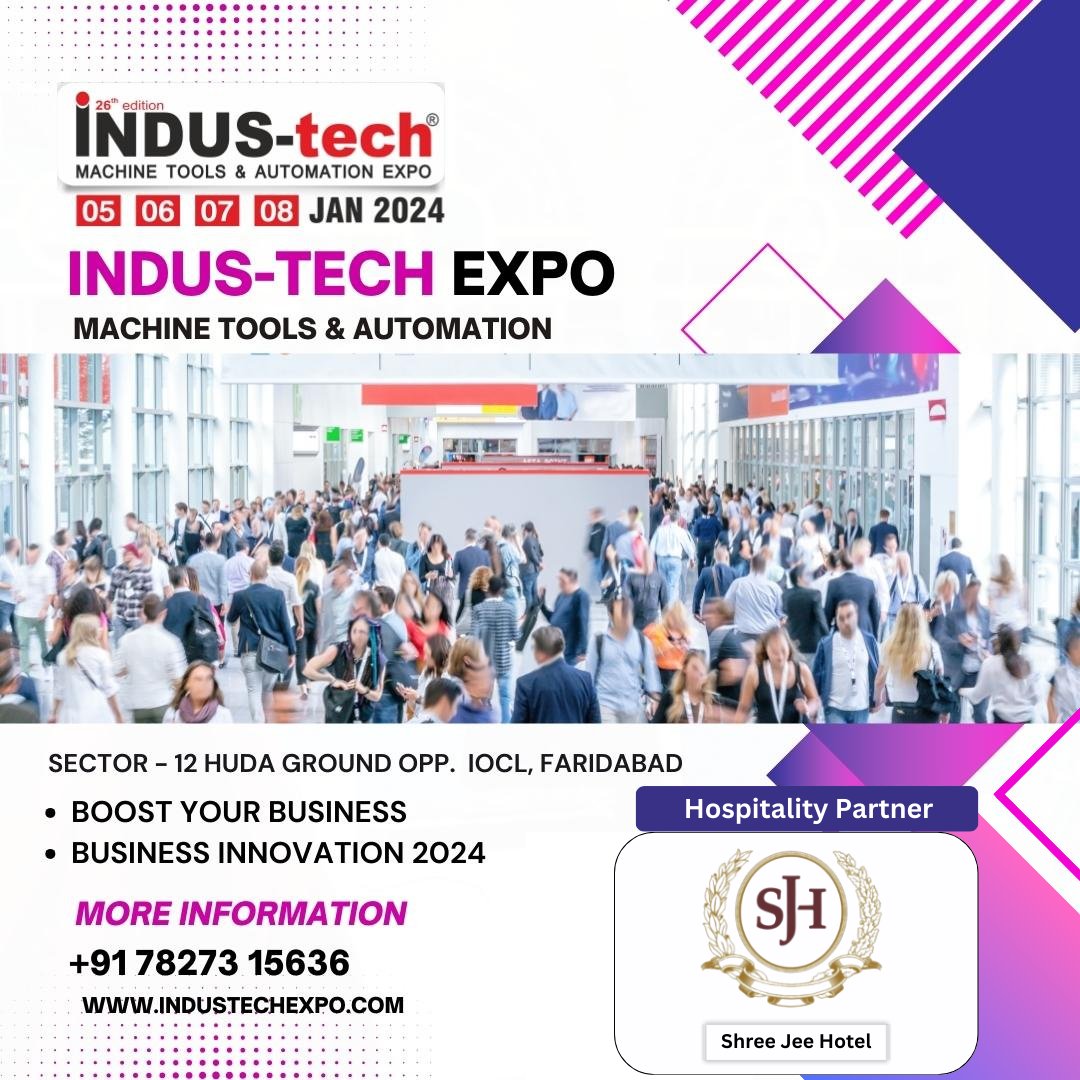 INDUS-tech Expo 2024: Elevate your experience! Join us in Faridabad, Jan 5-8, for cutting-edge tech. Proudly partnered with Shree Jee Hotel for exceptional hospitality. 
.
.
#IndusTechExpo #TechExpo #Expo2024 #HospitalityPartner #EventExperience #IndustryInnovation #ShreeJeeHotel