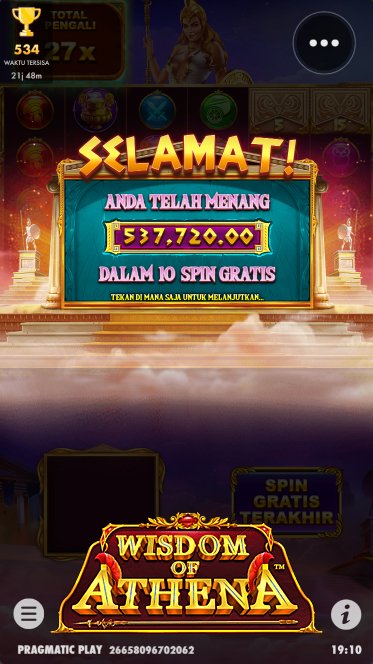 P0L4 SL0T G4C0R H4RI INI DI #Sultan188
5 DES 2023
19.00 - 01.00

WISDOM OF ATHENA : 89%
MANUAL 15x✅❌❌
AUTO 20x✅❌✅
AUTO 30x❌✅❌
MANUAL 20x✅❌✅
BUY FITUR❌✅✅

LINK DI BIO‼️
#slotgacor #polagacor #rtpslot