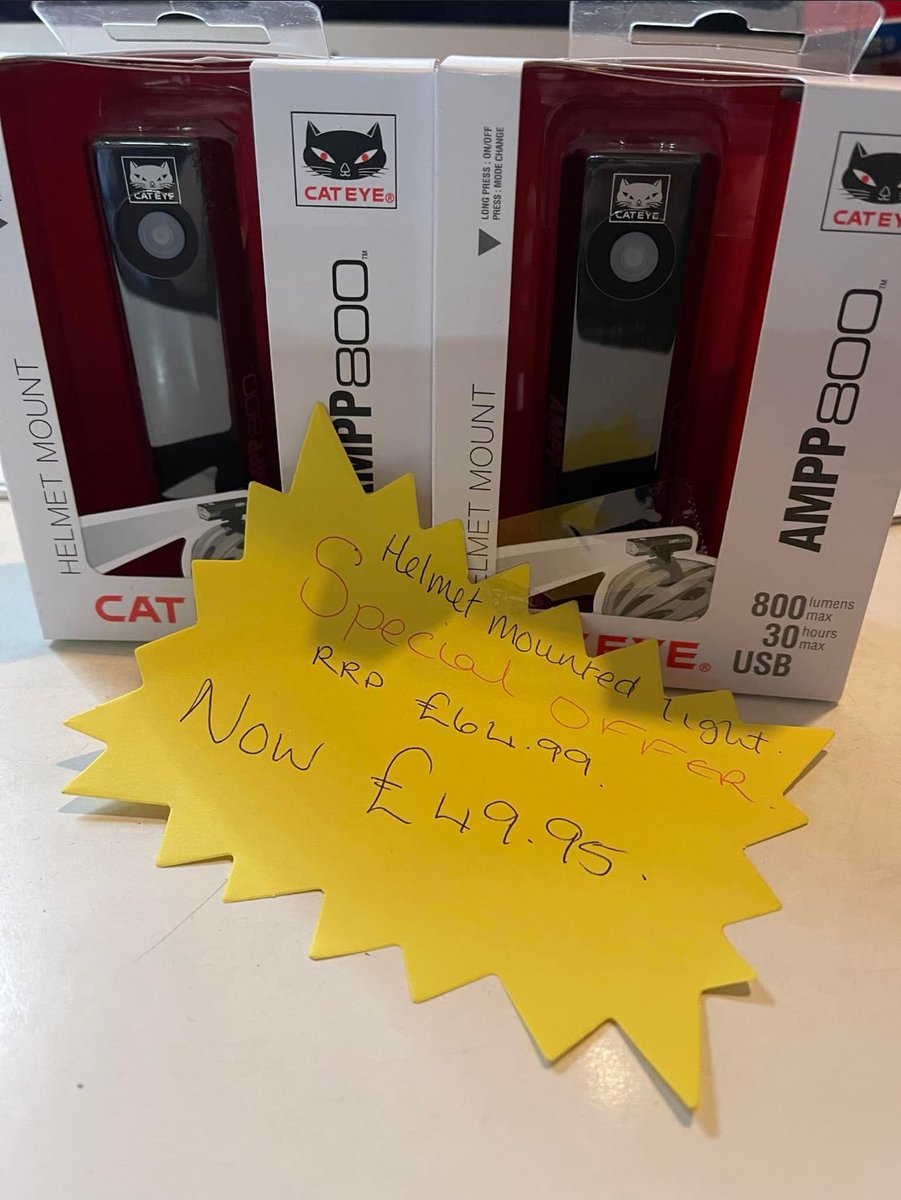 Helmet lights on offer, I use the same light, can’t recommend enough.