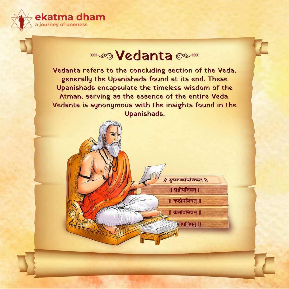 EkatmaDham's tweet photo. Advaita Vocab - The timeless wisdom of Acharya Shankara simplified

#adishankaracharya #TuesdayMotivaton #advaita #vedas #advaitavocab
.
.
.
#ekatmadham #advaitavedanta #guru #vedanta #acharyashankar #spiritualwisdom https://t.co/Bo6PGI2Gbh