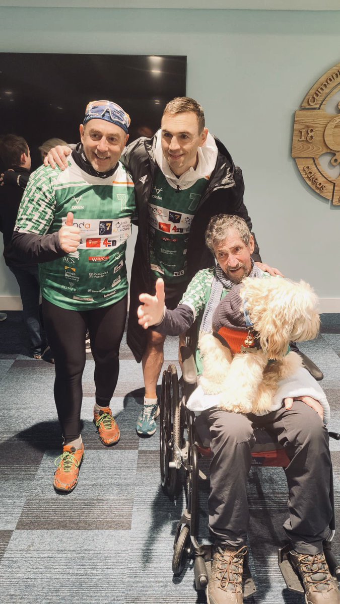 Today Kevin Sinfield is in Dublin for Day 5 of his #7in7in7 challenge. Here he is with Irish legend <a href="/charliebird49/">Charlie Bird</a> who is living with #MND 🥁