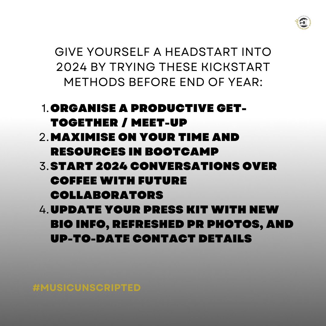 ReloBlack's tweet photo. Dear Artists, As #MusicUnscripted we have some ideas for you on how to prepare for 2024. 

Here are some of the ideas: https://t.co/AIBVBIY2Jl