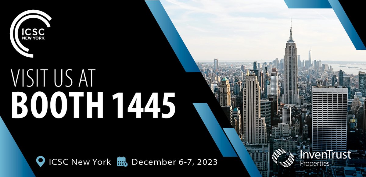 We're excited to be attending ICSC New York this year! Visit us at booth 1445 tomorrow. We'd love to talk about retail real estate in the Sun Belt. See you soon! #ICSCNewYork