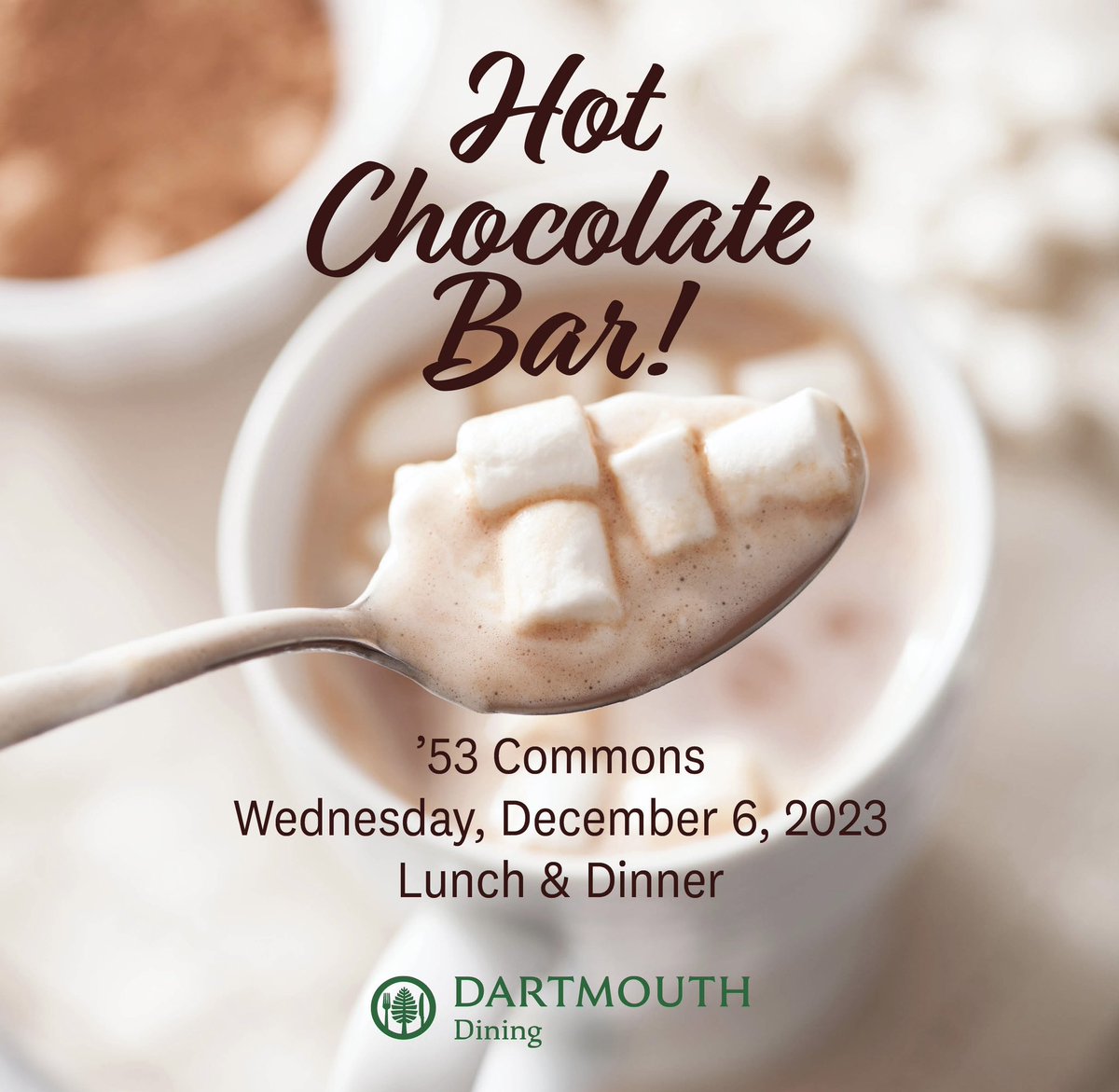 Tomorrow 👀

#HotChocolate #Dartmouth
