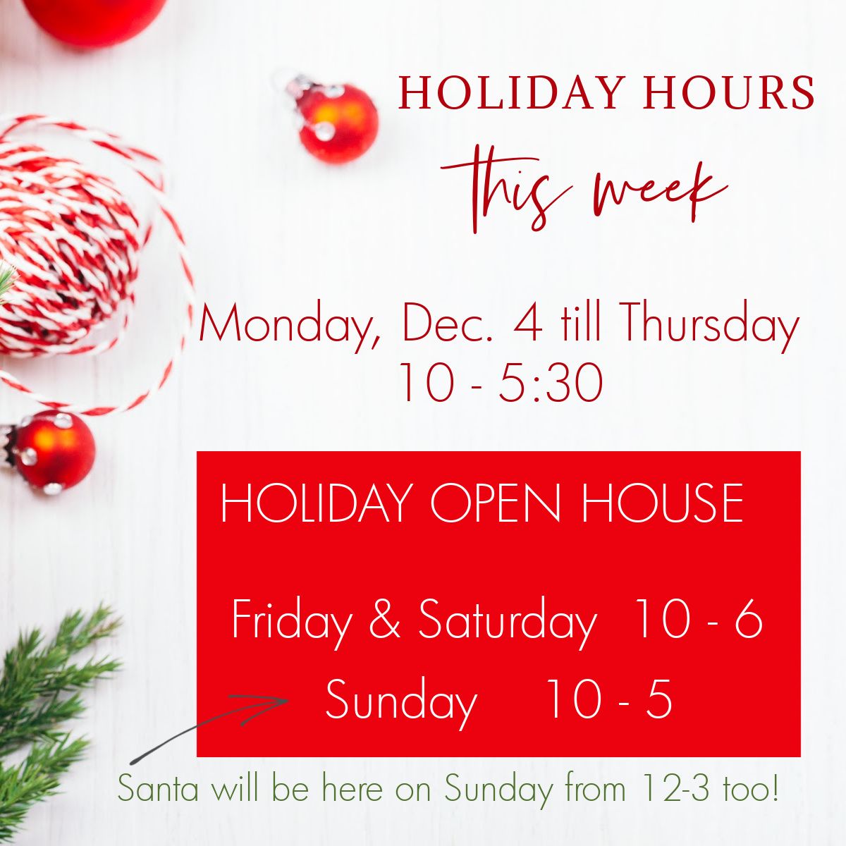 O P E N all week and our Holiday Open House {last sale of the season} is this Friday - Sunday!⁠
⁠
#shoplocal #shopsmall #gifthandmade #sniffhere #noteology #537wyomingave #scranton