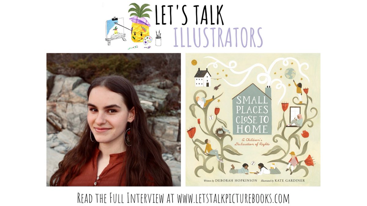 I am very pleased to share my interview with Kate Gardiner. Kate is the debut illustrator of Small Places, Close to Home, written by @Deborahopkinson, and I hope you enjoy learning more about Kate's personal connections to the text! @BalzerandBray letstalkpicturebooks.com/2023/12/lets-t…