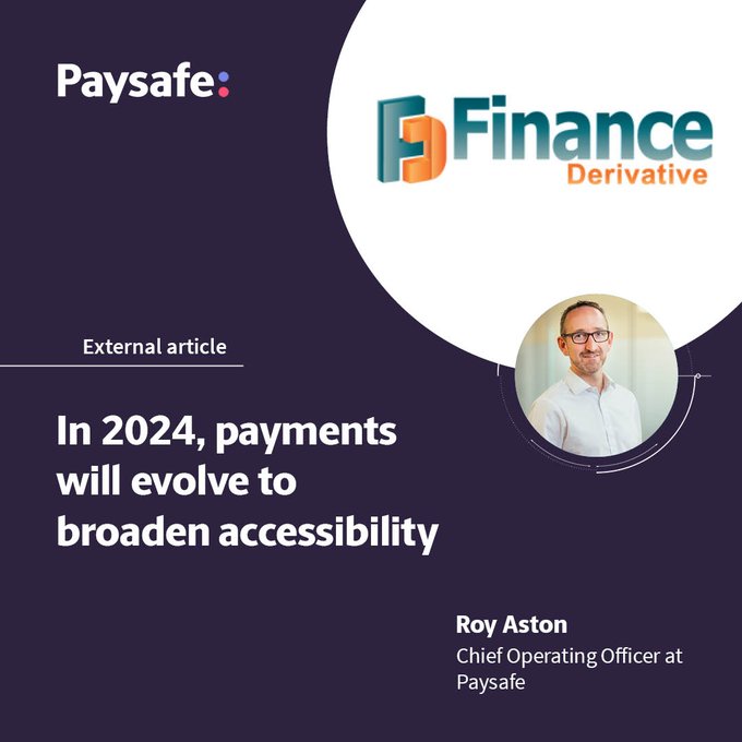 💳 As we look to 2024 and beyond, businesses will need to adapt experiences to changing consumer needs and demands, working with #payments providers to increase accessibility and offer broader choice. Read more: bit.ly/3NdkILh Roy Aston, @Paysafe via @FinDerivative