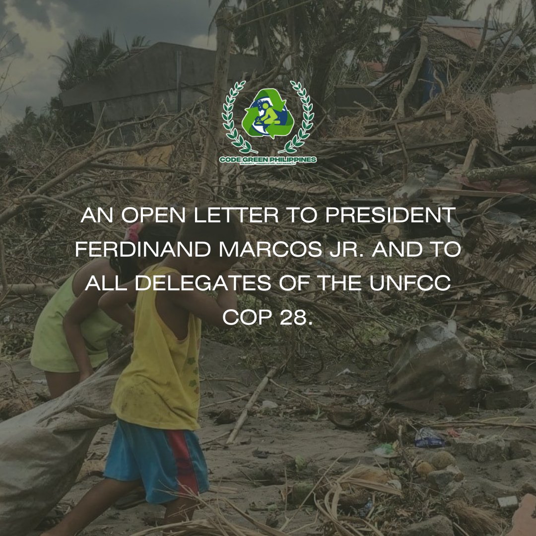 codegreenph's tweet photo. PAY UP FOR LOSS AND DAMAGE!
CLIMATE JUSTICE NOW!!

To be is to do. - Immanuel Kant 

The things we do in this world determine our existence far more significantly than just the fact that we exist.

We are on the verge of our ruination. Are we gonna let these companies kill us? https://t.co/B6IW89co6F