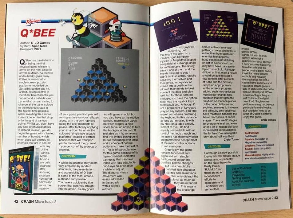 dlogames's tweet image. Big thanks for not only recommending Q*Bee but also crafting a fantastic article about it in Crash Magazine! Your support means the world to me, Craig Turner!!🚀🎮🙏

#RETROGAMING #ZXSpectrumNext #gamedev