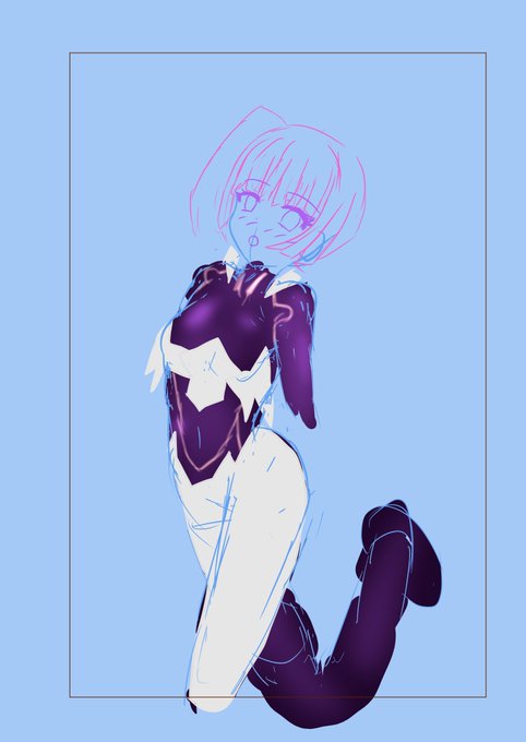 セナちゃんのウロボロス姿顔だけ普通バージョン描きたくて殴り書きしてる 