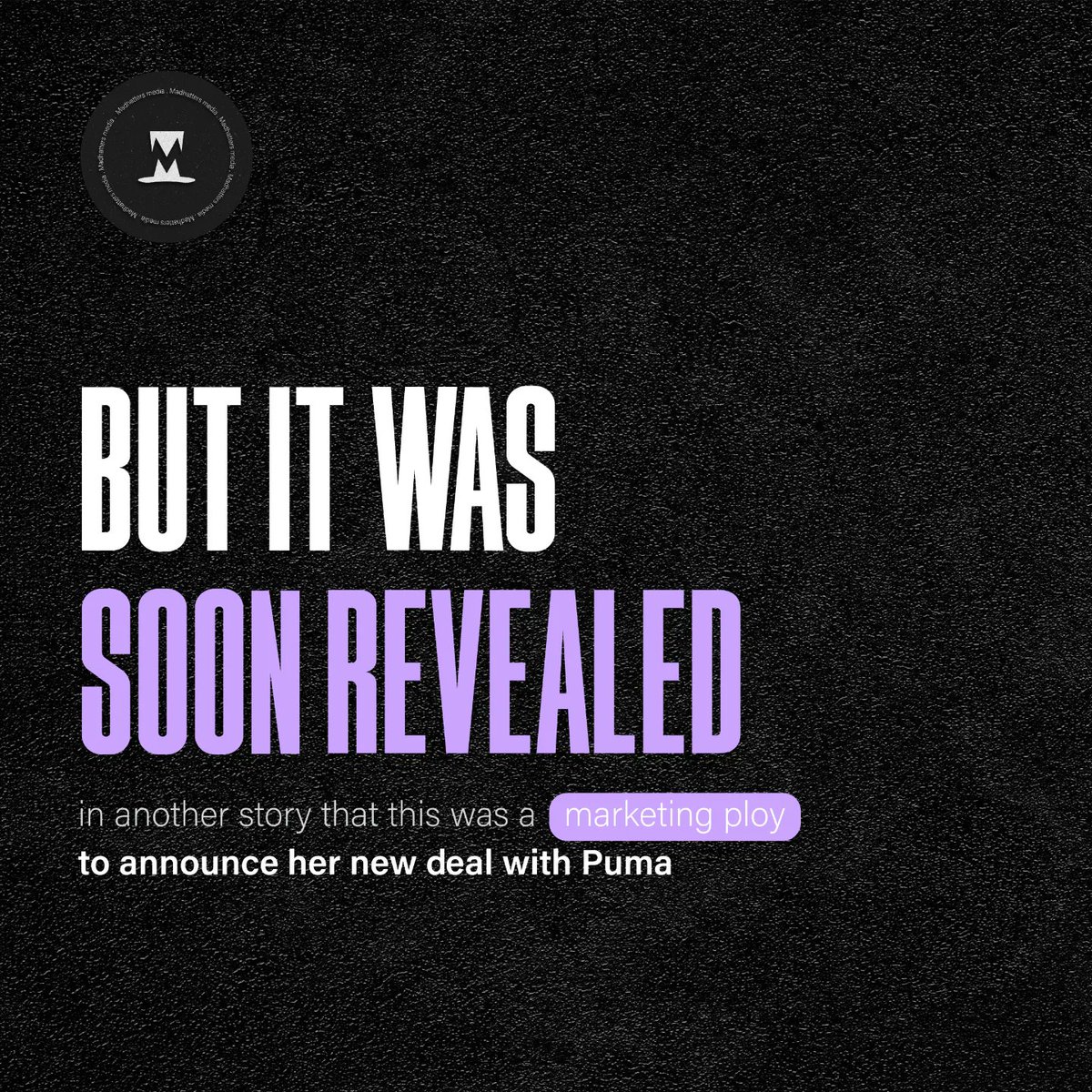 MadhattersMedia's tweet photo. When Anushka lashed out at Puma, people took it a little too seriously. Now we are wondering if Puma was on point with their makreting tactics. What do you think?

.

#MadhattersMedia #Puma #anushkasharma #DigitalMarketingAgency, #Branding, #Creativeagency https://t.co/bKEl5l3yKJ