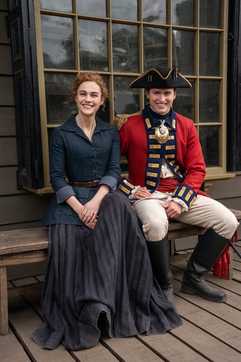 The Fraser Children have met at last in #Outlander Season 7, if only for a brief moment. 

#SophieSkelton returned as the bright light that is #BriannaFraserMackenzie, with #CharlesVandervaart bringing #WilliamRansom to life for us onscreen.

📸 starz bts promo